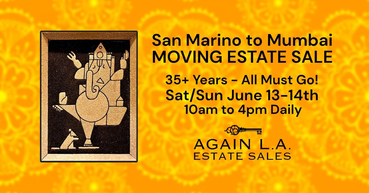 Again L.A. - San Marino Moving to Mumbai Estate Sale